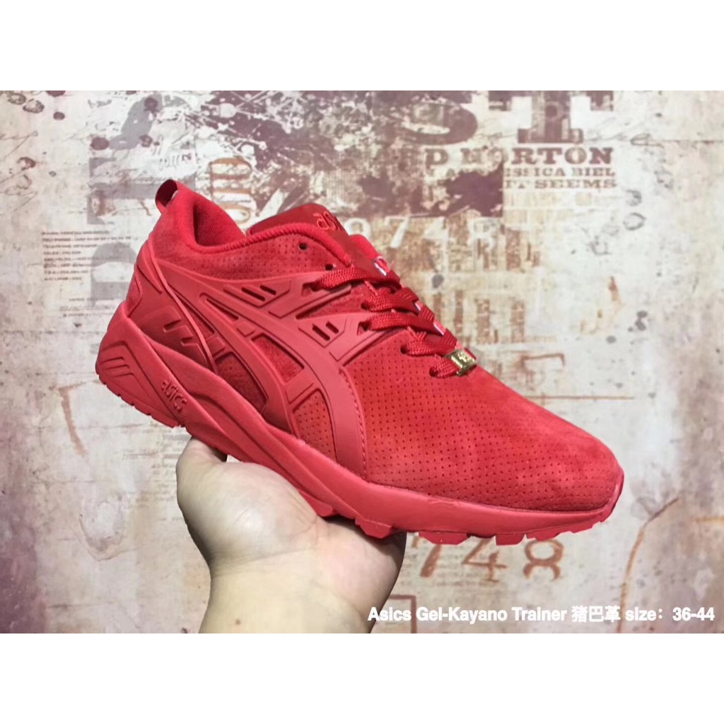 asics all red