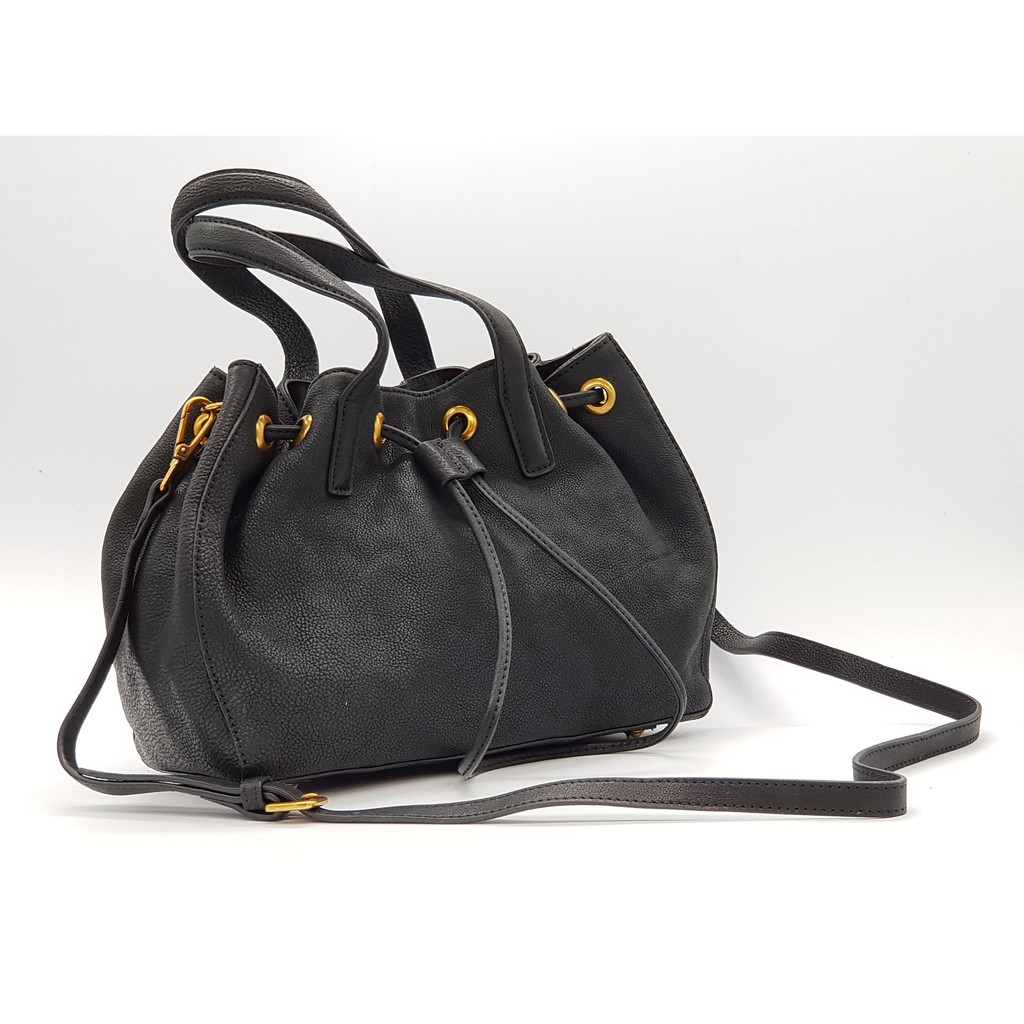 AFGY FGE 296 Black Leather Casual Top Handle Bag