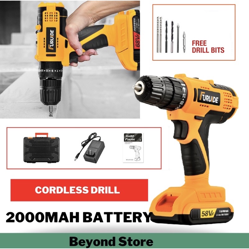 Original Habo Hand Drill Cordless Set Car Cordless Drill Rechargeable Electric Screwdriver Drill Bateri Drill Gerudi Shopee Malaysia