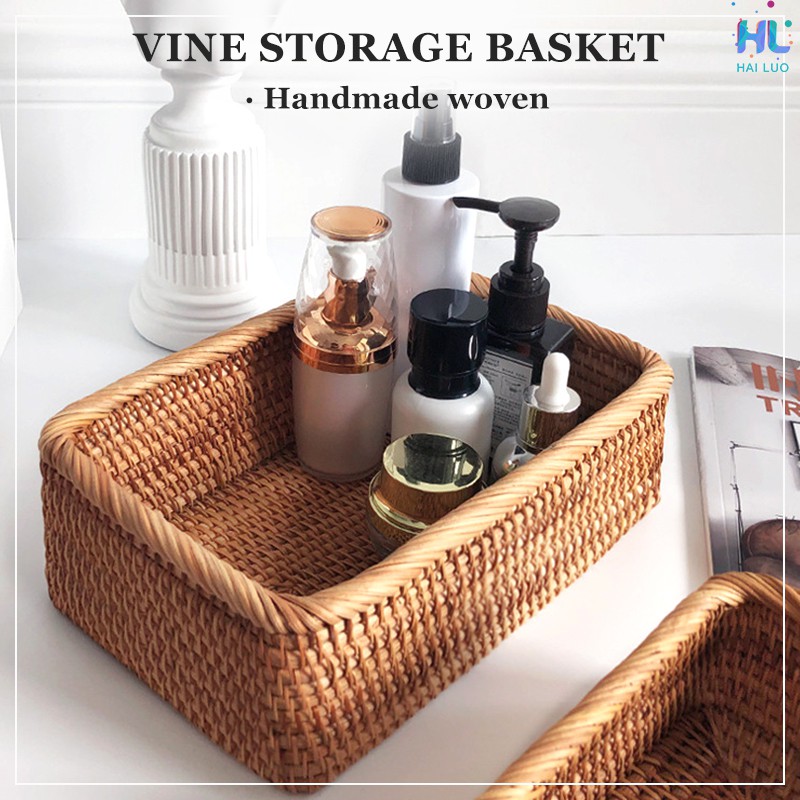 [Local seller]Classic Rattan Storage Basket Bakul Rotan Traditional Rattan Storage Basket Home Living/Fruit/PicnicBasket