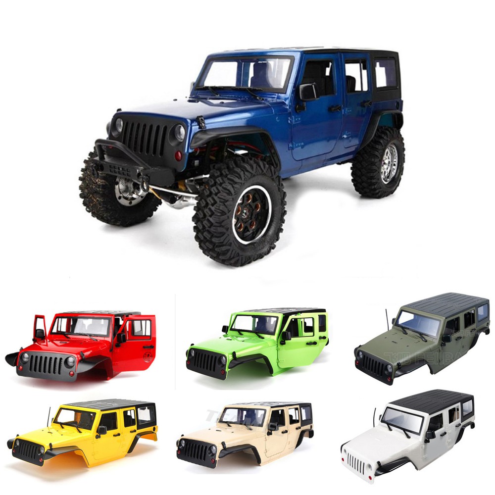 RC 1/10 Jeep Wrangler JK Rubicon 4 Door Hard Body Shell Kit 313mm Wheelbase  for Crawler Cars Axial SCX10 90046 90047 RGT EX86100 | Shopee Malaysia