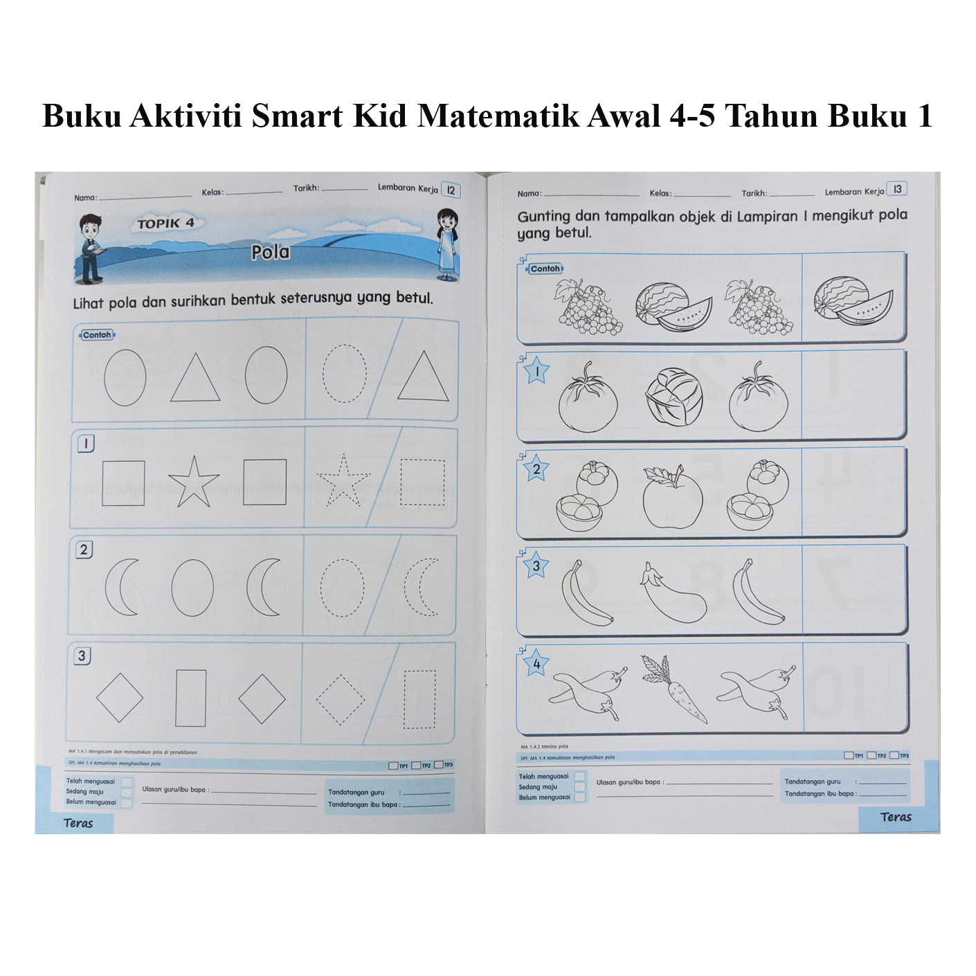 Buku Latihan Buku Aktiviti Prasekolah Kskp Smart Kid Matematik Awal Edisi 2021 4 5 Tahun 6 Tahun Shopee Malaysia