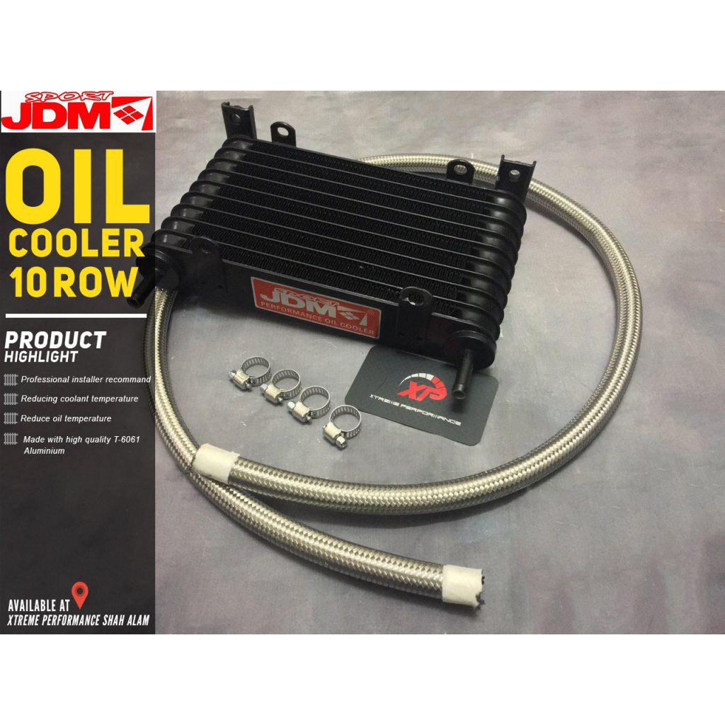 ORIGINAL READY STOCK GEARBOX OIL COOLER AUTO JDM 10 ROW BRAIDED HOSE Shopee Malaysia