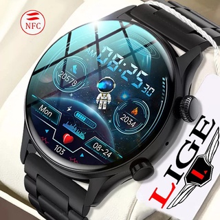 New for Xiaomi Huawei LV NFC Smart Watch Men AMOLED 412*412 HD Screen Heart Rate Bluetooth Call