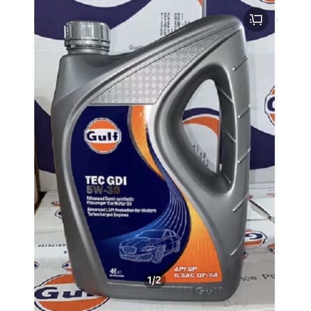 GULF 5w-30 TEC GDI 4L semi synthetic Genuine Product made in UAE FREE ...