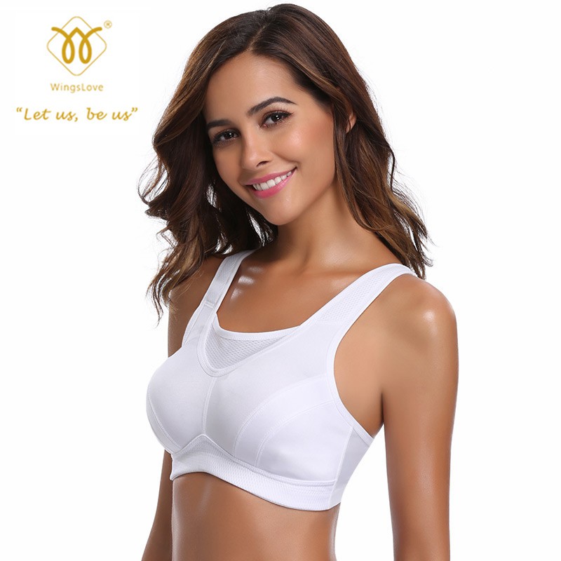 Wingslove💕Women's Full Coverage High Impact Wirefree Workout Non Padded  Sports Bra Bounce Control | Shopee Malaysia