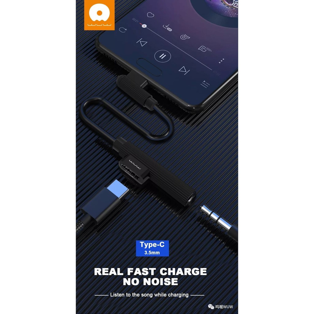 WUW X107 2 in 1 Type-C Audio Converter Adapter | Shopee Malaysia