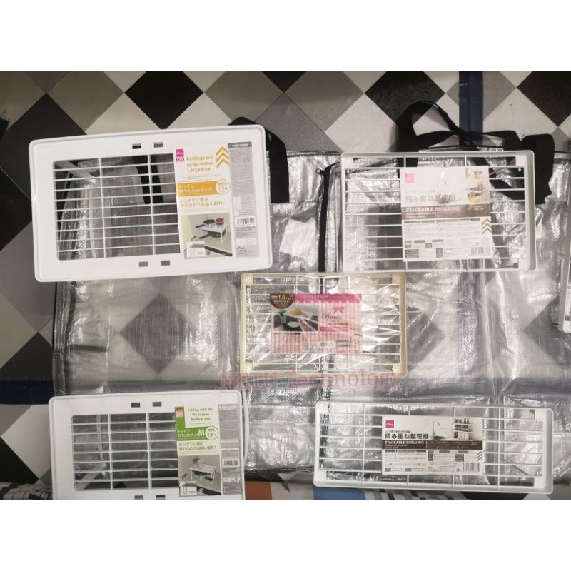 Daiso Japan Folding Storage Rack For Kitchen /Table Shopee Malaysia