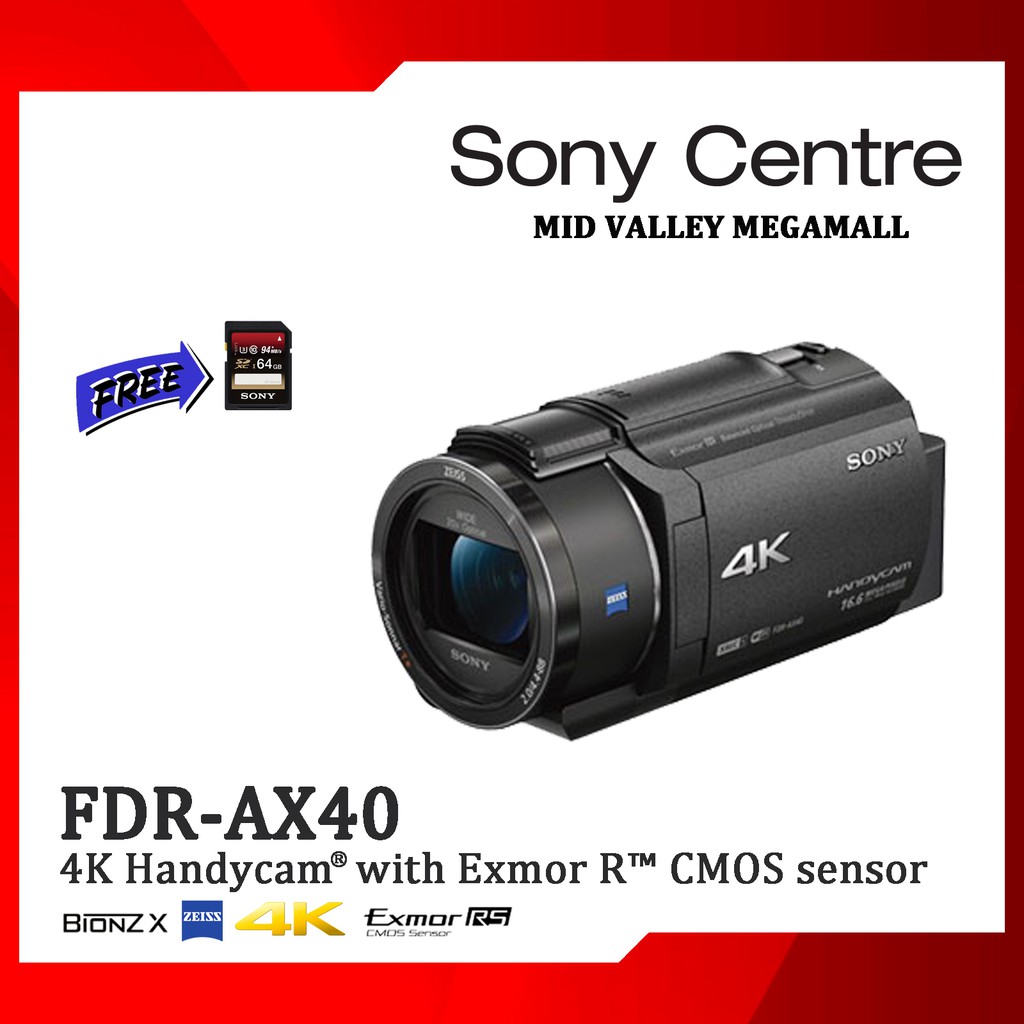 SONY FDR-AX40 4K Handycam® with Exmor R™ CMOS sensor ( FDRAX40