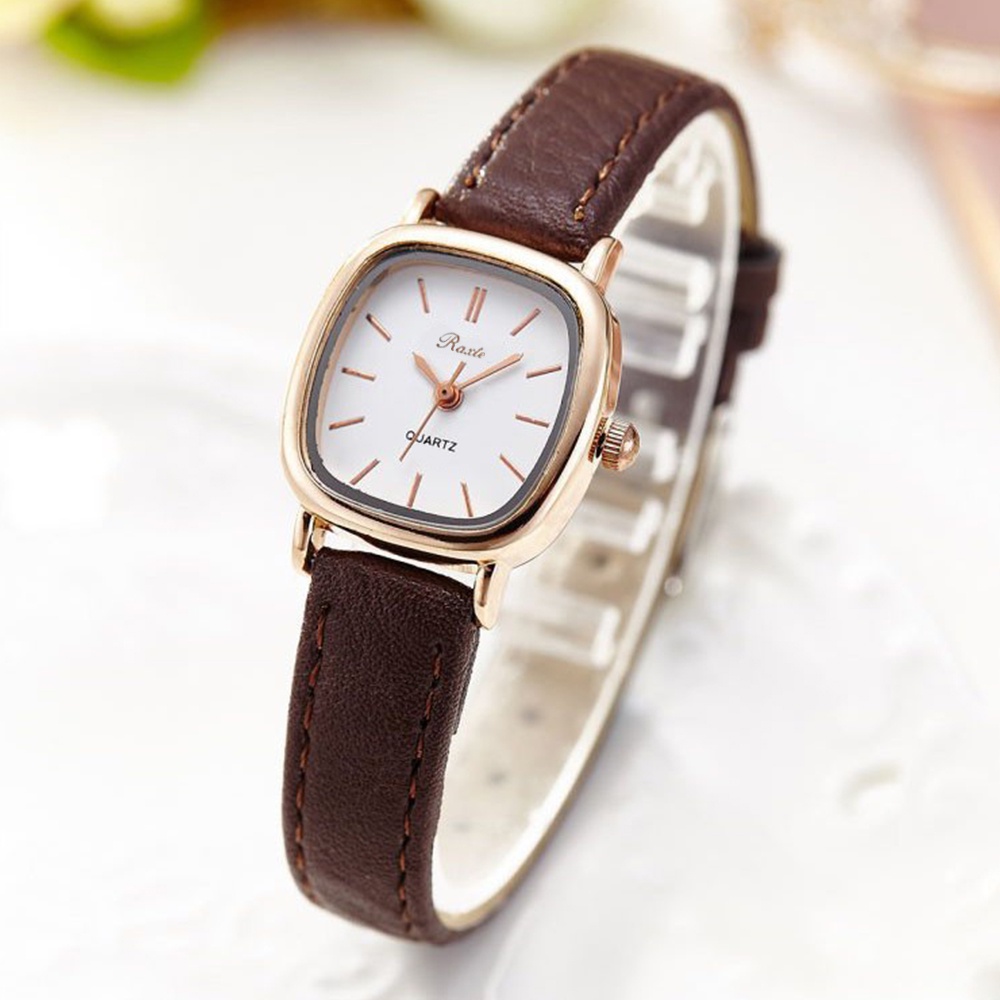 Ladies Classic Pointer Quartz Watch Women Vintage Small Dial Watches PU Leather Strap Wristwatch for Girls Jam Tangan Pe