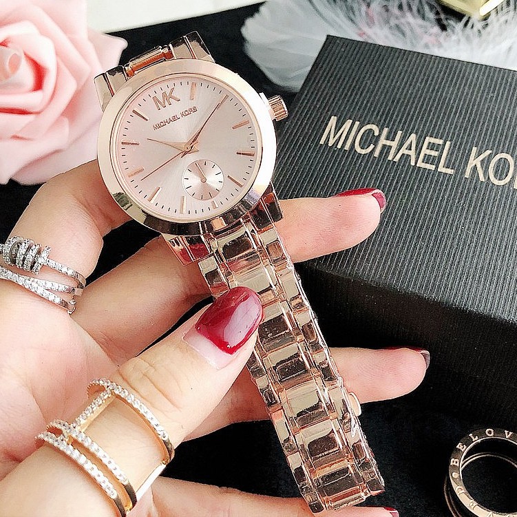 jam tangan mk rose gold