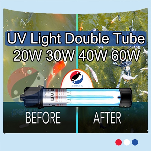 PETSEA UV Light Aquarium Lampu UV Aquarium UV Light Sterilizer Lampu UV