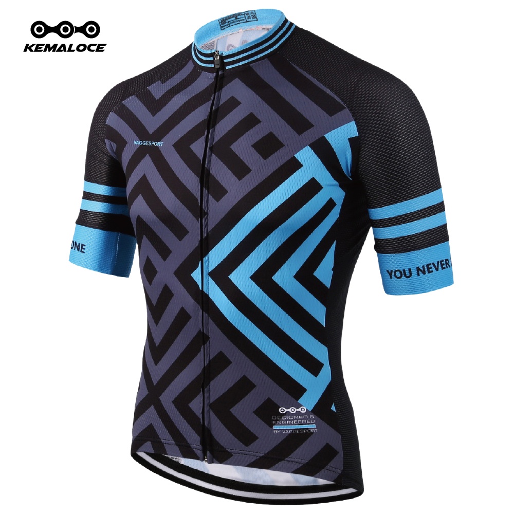 KEMALOCE Latest Full Sublimation Cycling Jersey Blue Comfortable Bike Wear Personalized China Cycling Shirts