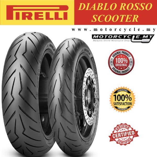 Pirelli Diablo Rosso Rear Scooter Tire 150/70-14 