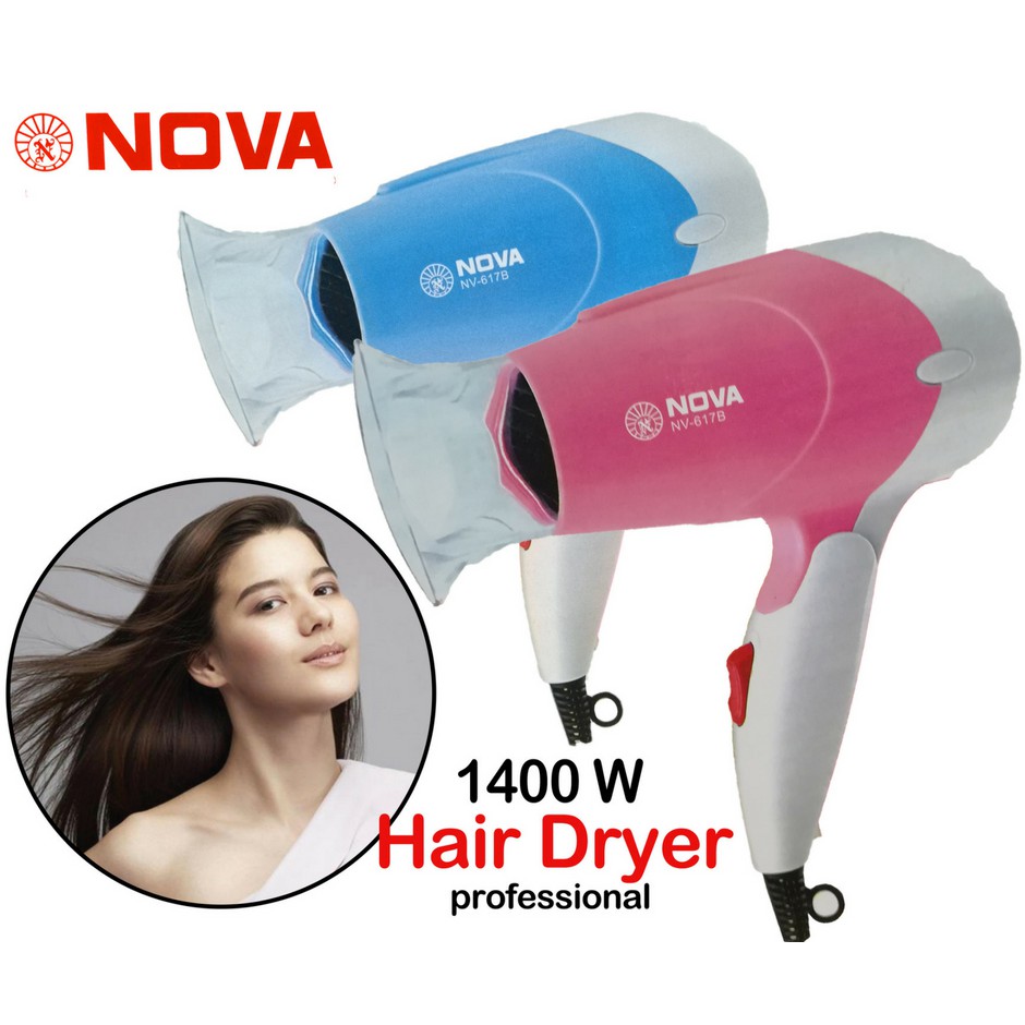 NOVA NV-617B Foldable/2 Temperature 1400W Hair Dryer With Nozzle | Shopee  Malaysia