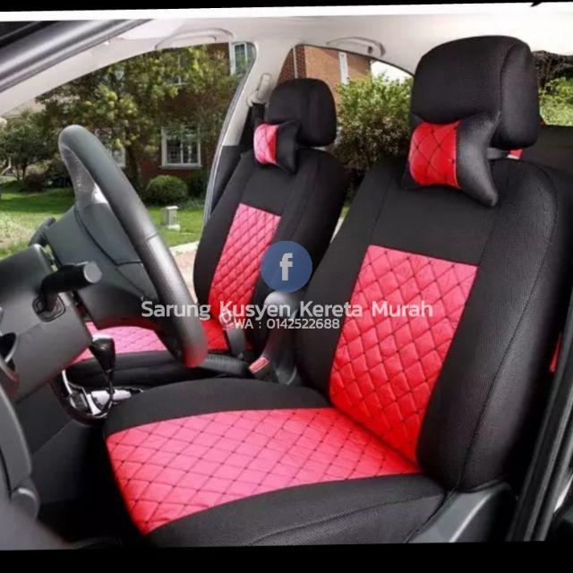 Ready Car Seat Cover Cushion Cover Sarung Kereta Full Set Front Back Saga Myvi Viva Wira Kelisa Honda Toyota Shopee Malaysia