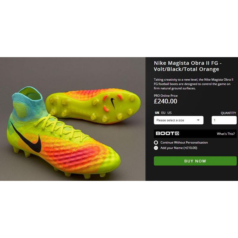 904855 Nike Magista Obra II 2 FG ID NikeiD Womens Soccer