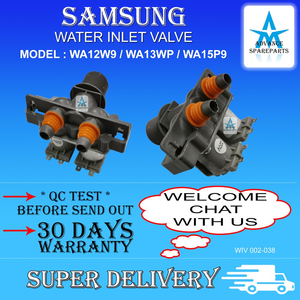 Washing Machine Samsung Water Inlet Valve Wa12w9 Wa13wp Wa15p9 Wa10ra Wa10vp Wa10w9 Wa11ra 