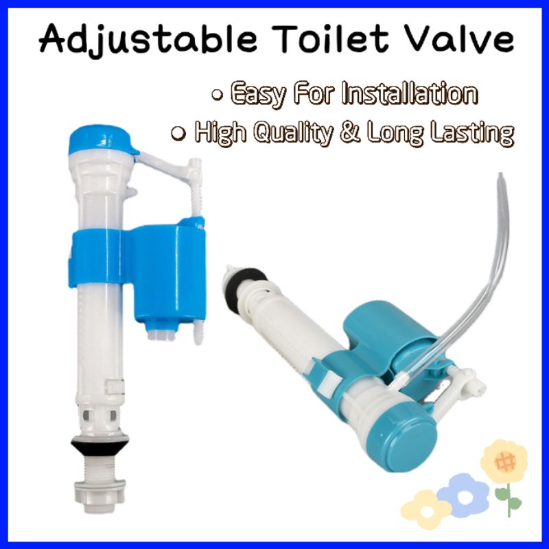 Adjustable Toilet Cistern Inlet Valve Toilet Outlet Fill Valve Bathroom ...