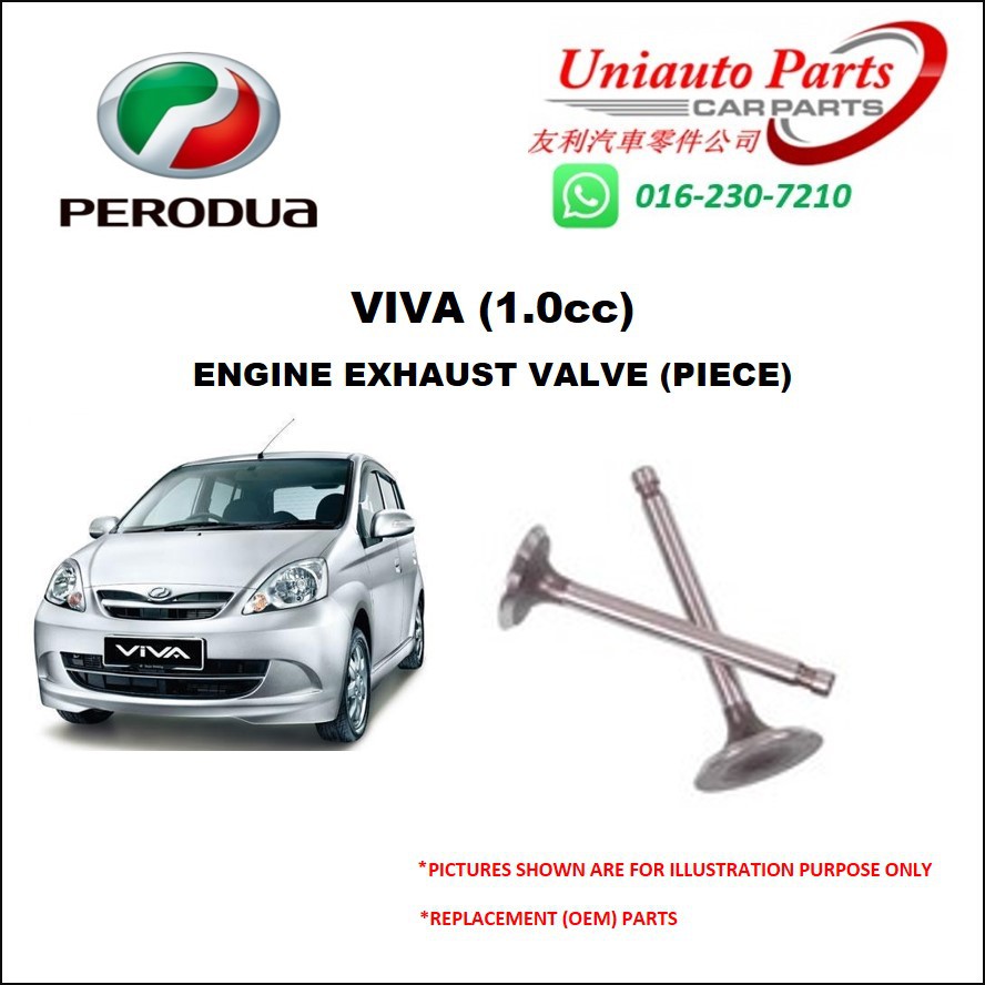 PERODUA VIVA (1.0cc) ENGINE EXHAUST VALVE (PIECE)  Shopee 