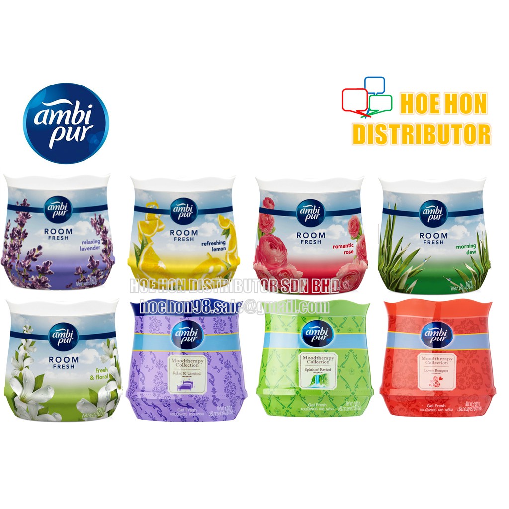 Ambi Pur Room Gel Fresh Perfume Fragrance Moodtherapy Collection