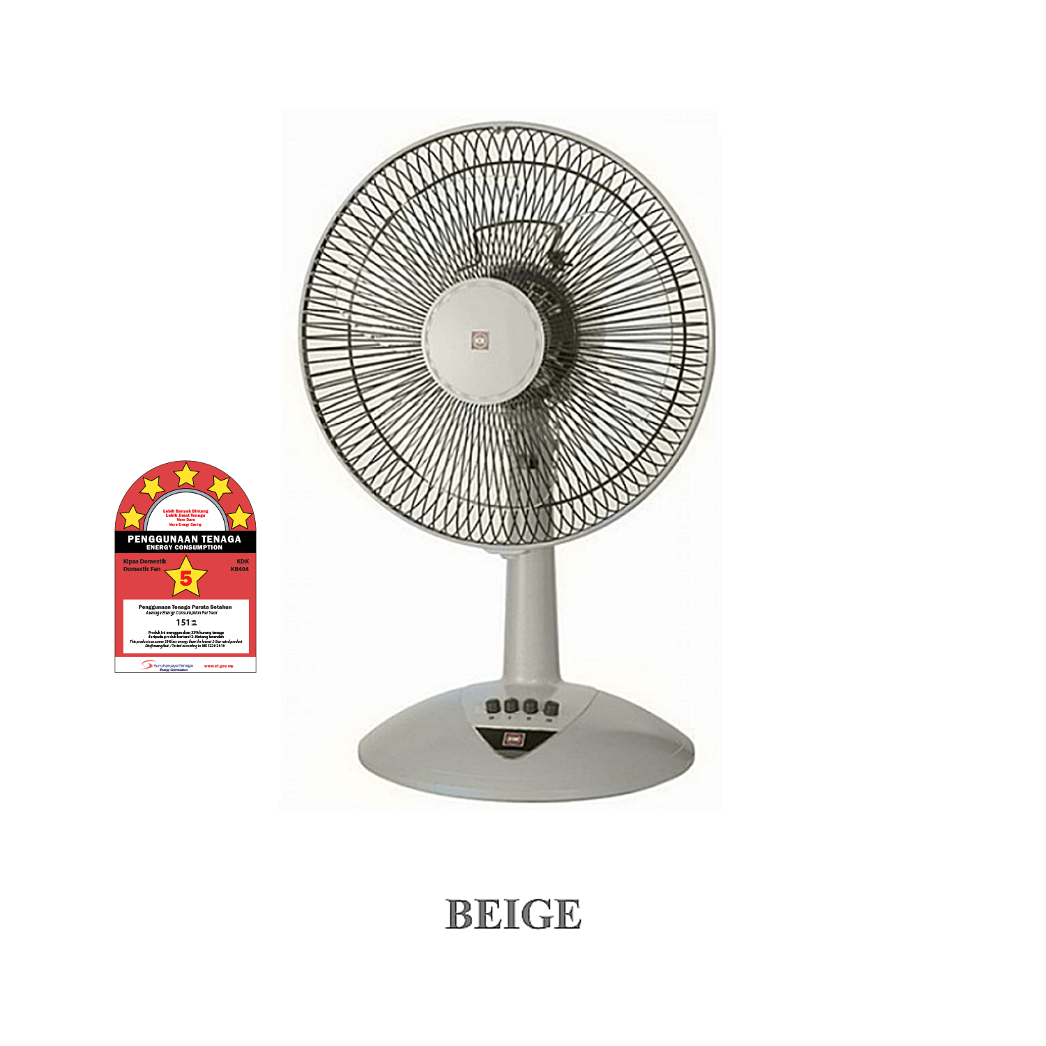 KDK Table Fan (16 inch) Biege - KB404BE/Blue - KB404AS/Red - KB404DE |  Shopee Malaysia