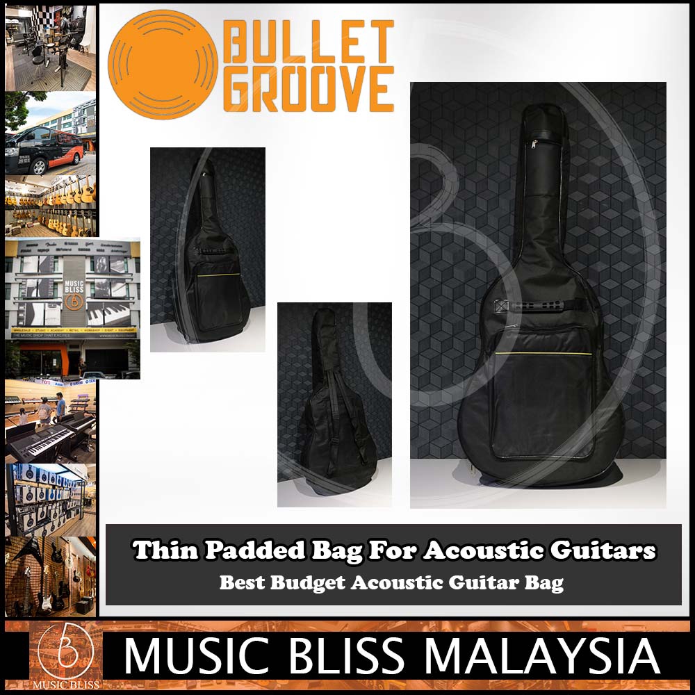 Thin Acoustic Guitar Case - Bullet Groove Acoustic Guitar Bag Thin Padded Bag For Acoustic Guitars Shopee Malaysia