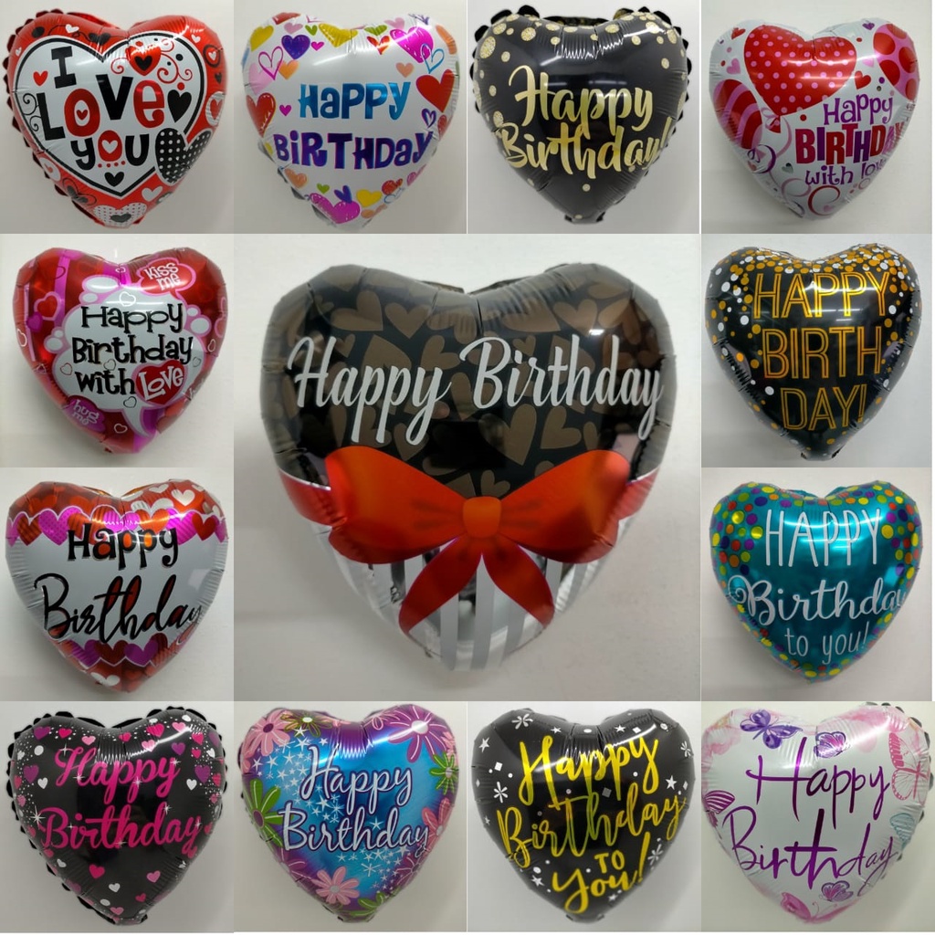 10 Inch Foil Balloon - I LOVE YOU, Happy Valentine Day, Happy Mother Day, Happy Father Day, Happy Birthday