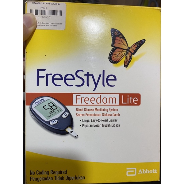 Abbott FreeStyle Freedom Lite Blood Glucose Meter (Include