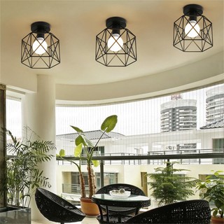 Modern Nordic Black Iron E27 led Ceiling Lamps for Kitchen 