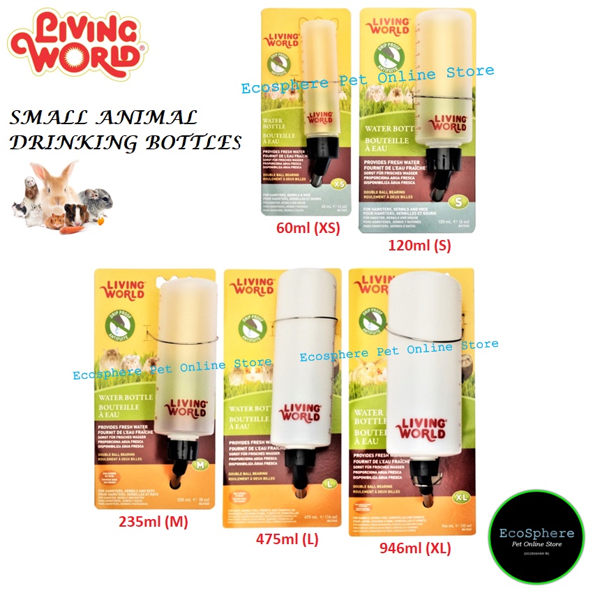 Chistmas Bunny Wate Bottle With Natual Wooden Stand Small Animals Water Bottle Holder For Small Sized Pets As Hamsters Mice Gerbils Guinea Pigs