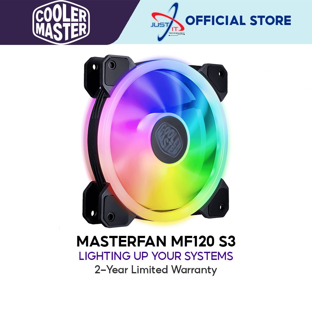 Cooler Master Masterfan MF120 S3 ARGB Casing Fan MFW-B2DN-18NPA-S3 ...