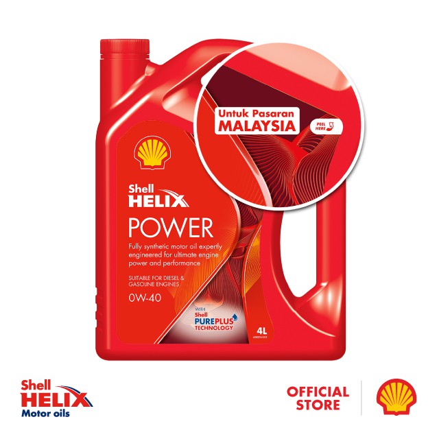 Shell Helix Power 0W-40 Fully Synthetic Engine Oil (4L) | Shopee Malaysia