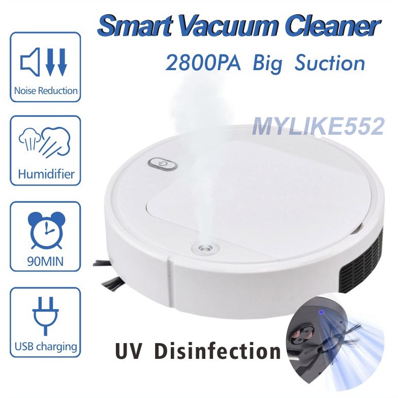 IS28 Sweeping Robot Three-in-one Vacuum Cleaner Mopping Machine Household Cleaning Tool USB Charging Household Item 200M