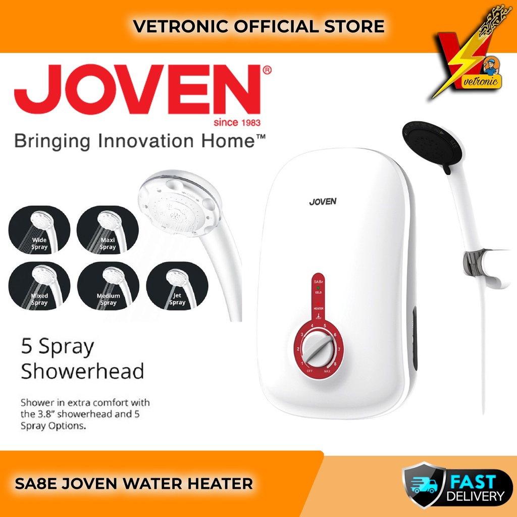 Joven Instant Water Heater SA8E SA10E Without Pump With ELCB Surge
