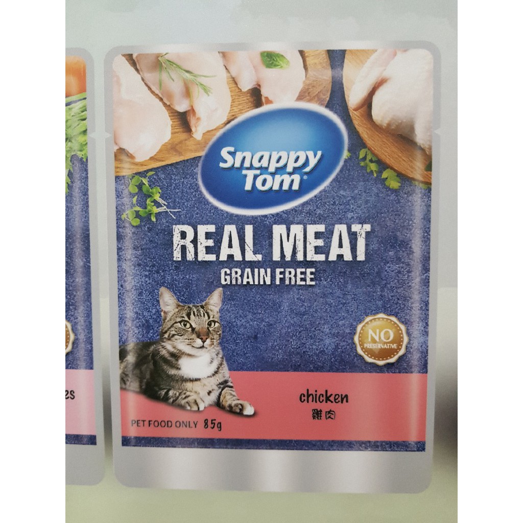 Snappy Tom Assorted Flavors Grain Free Real Meat Wet Cat Food