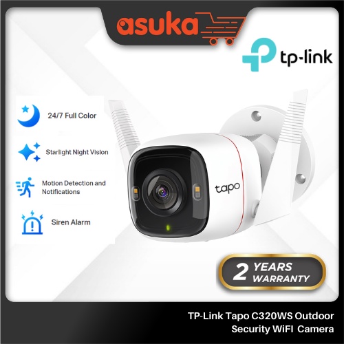 TP-Link Tapo C320WS Outdoor Home Security Network Wi-Fi IP Camera CCTV Super High Definition Full Colour Night Vision