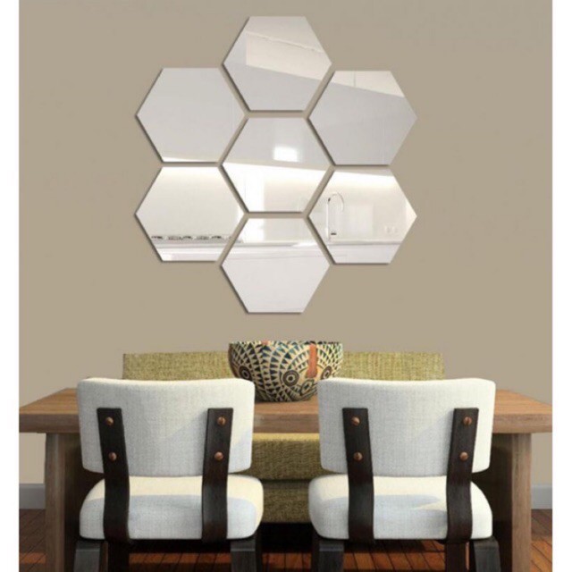 Cermin Hiasan Cermin Ikea Cermin Dinding Hexagon Mirror Wall Sticker 7pcs Cermin Ikea Shopee Malaysia