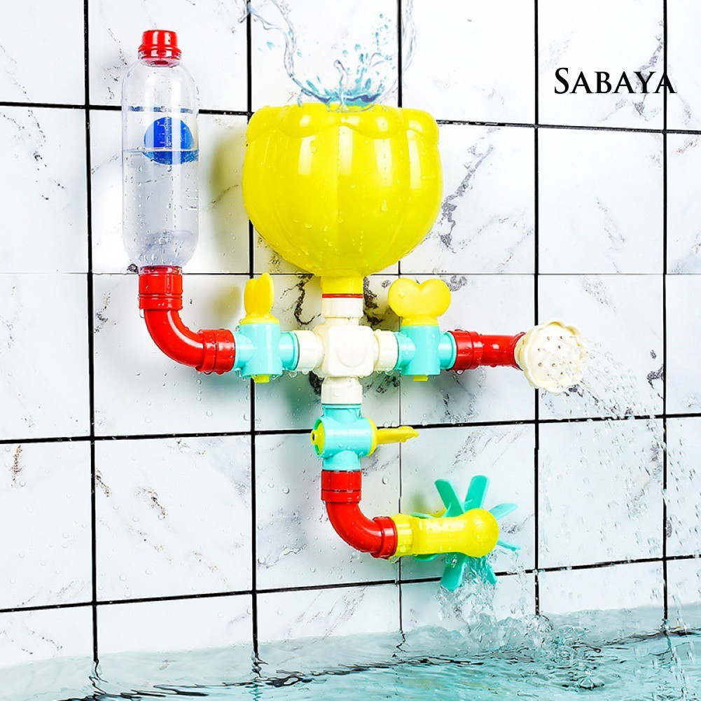 Sad Diy Assembly Water Pipe Waterwheel Spraying Kids Bath Play Shower Bathtub Toy Shopee Malaysia