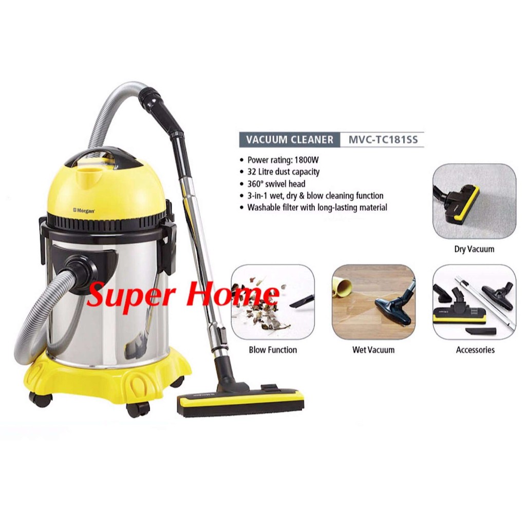 MVCTC181SS High Power Vacuum Cleaner 3 in 1 (Dry/Wet/Blow
