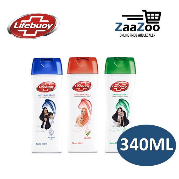 Lifebuoy Shampoo 340ml /Anti Dandruff/Strong & Shiny/Anti Hair Fall