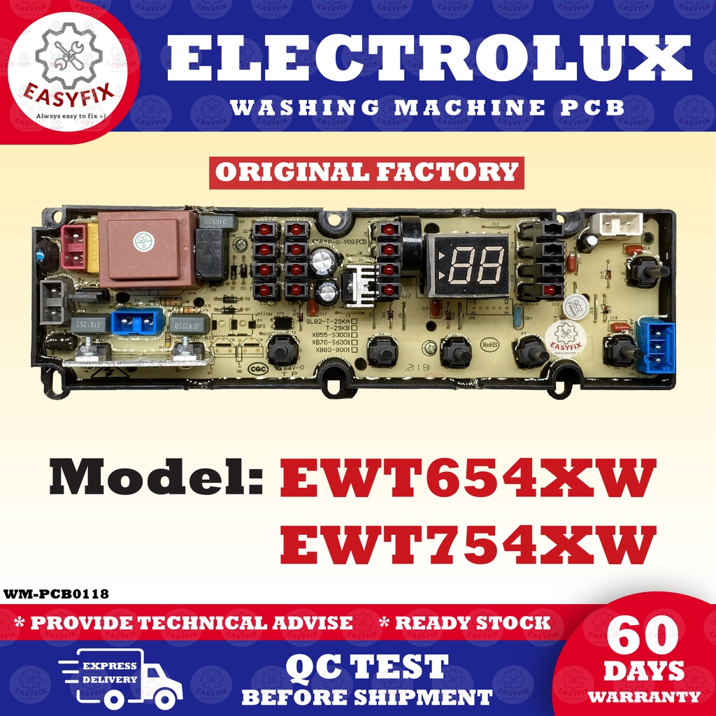(ORIGINAL) EWT654XW / EWT754XW ELECTROLUX WASHING MACHINE PCB BOARD