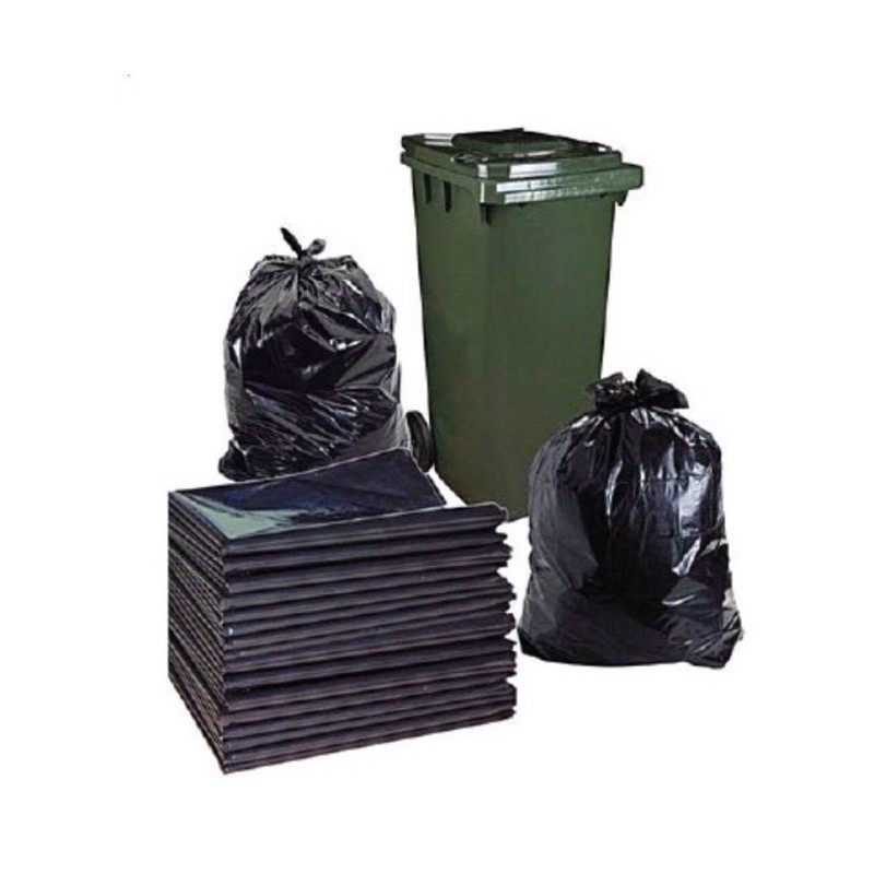 Heavy Duty Large Dustbin Black Plastic Garbage Bag \/ Sampah Bag Tebal ...