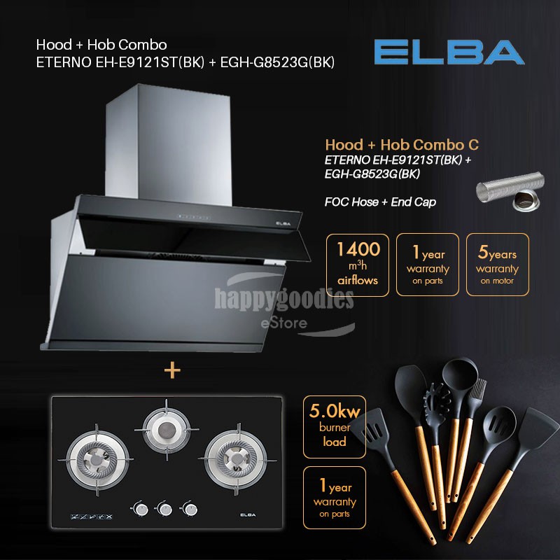 Combo Set Elba Designer Hood Eterno Eh E9121st Bk Shopee Malaysia