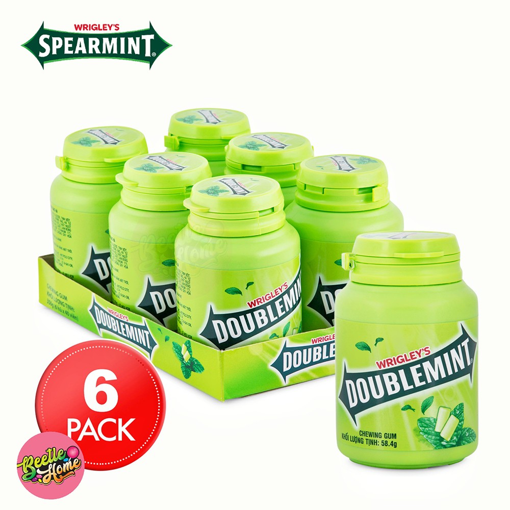 Wrigley S Doublemint Chewing Gum 6btl X 58g Bubble Gum