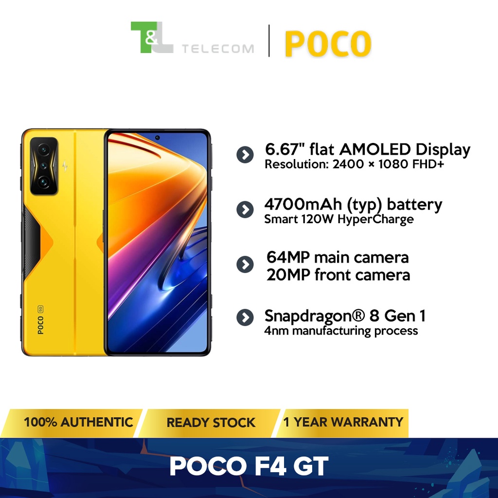 POCO F4 GT Dual Sim 5G 8GB + 128GB / 12GB + 256GB - Flagship 4nm ...