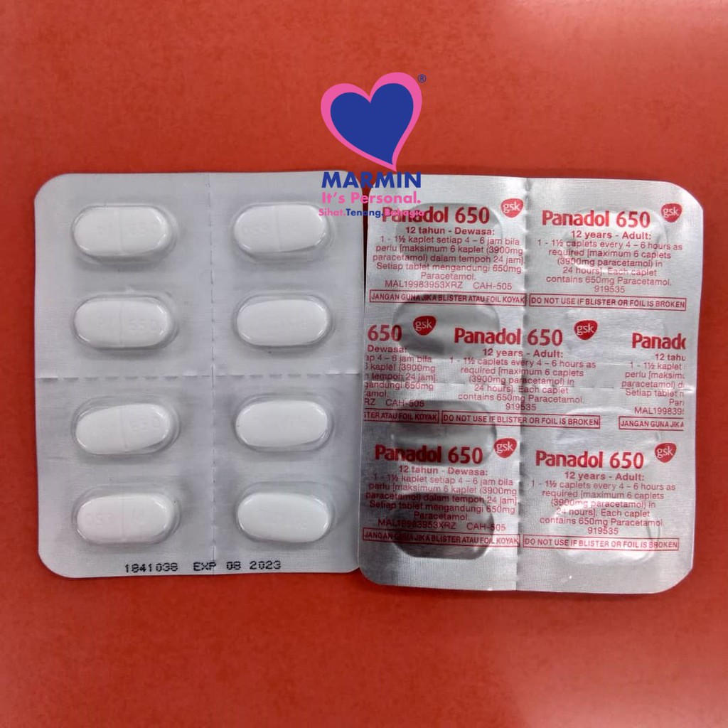 PANADOL 08/2023) 650 (EXP 1x8\u0027S