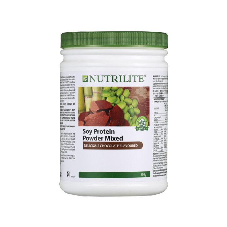 NUTRILITE Soy Protein Drink Mix Chocolate Flavour (500g) Shopee