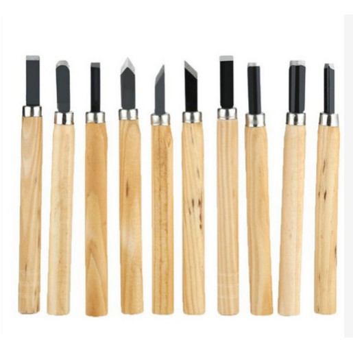 Wood Carving Set 10pcs / 6pcs Chisel Wooden Handle Engraving Tool Wood Craft HandCraft