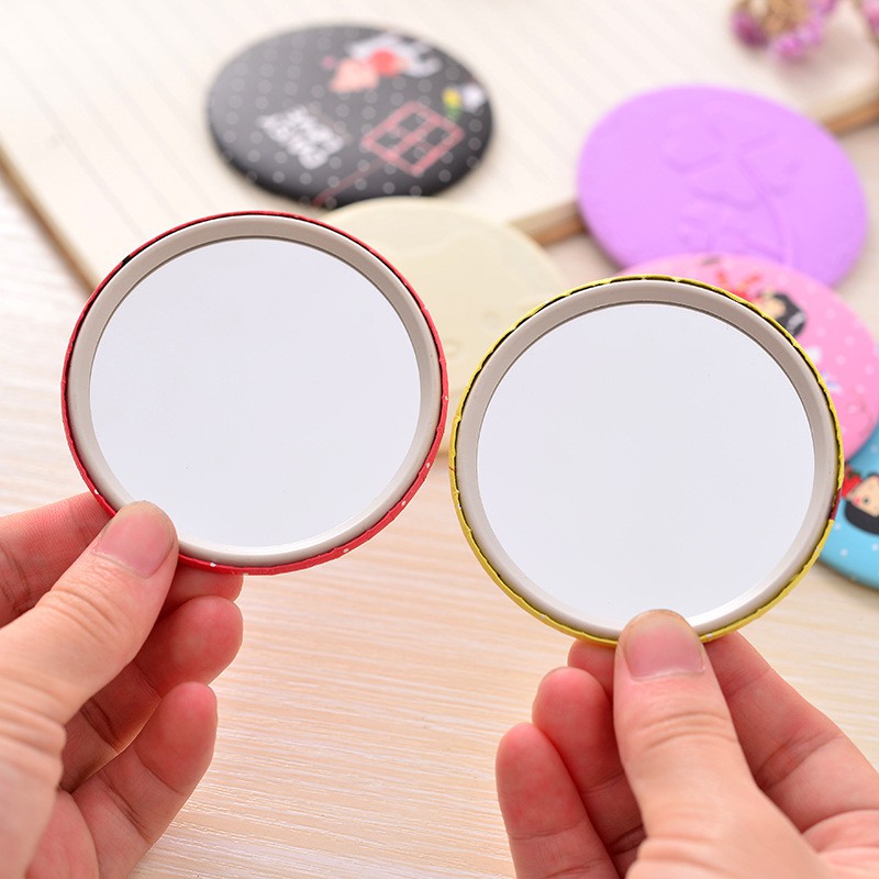 Makeup cermin kecil borong mudah alih mini cermin mudah 
